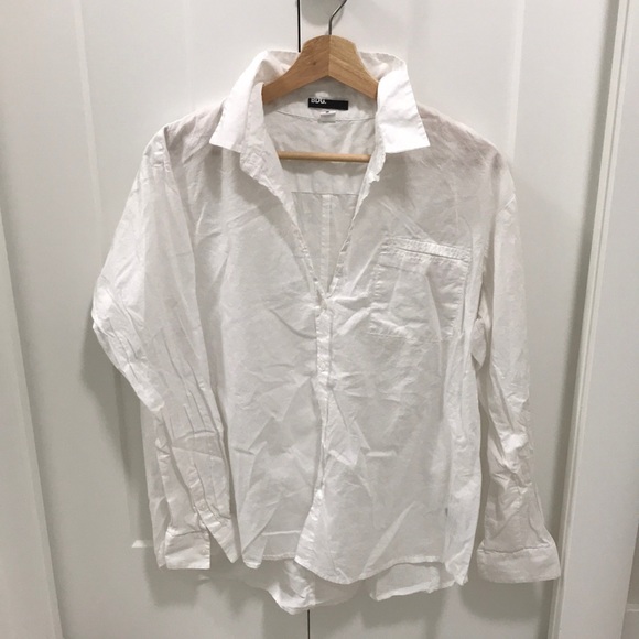 BDG (Urban Outfitters) Oversized Textured Blouse with Pocket - Picture 1 of 3
